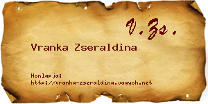 Vranka Zseraldina névjegykártya